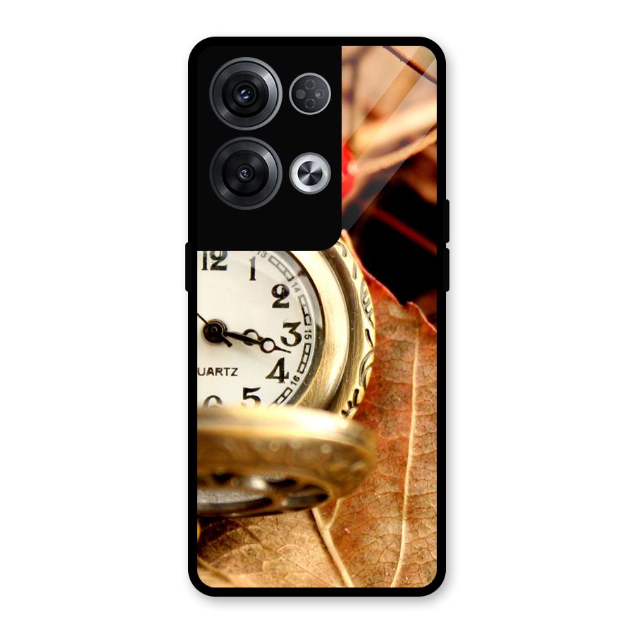 Clock And Cherry Glass Back Case for Oppo Reno8 Pro 5G