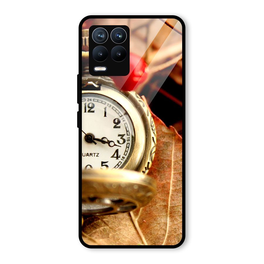 Clock And Cherry Glass Back Case for Realme 8 Pro