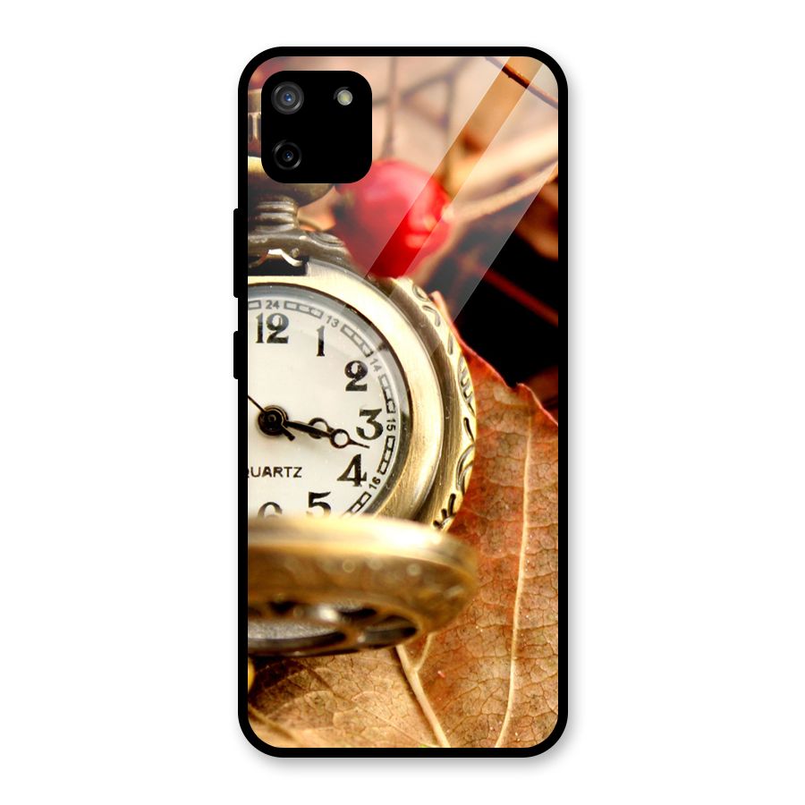Clock And Cherry Glass Back Case for Realme C11