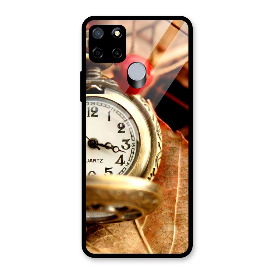 Clock And Cherry Glass Back Case for Realme C12