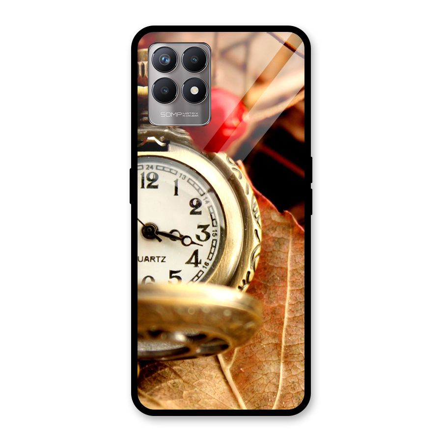 Clock And Cherry Glass Back Case for Realme Narzo 50