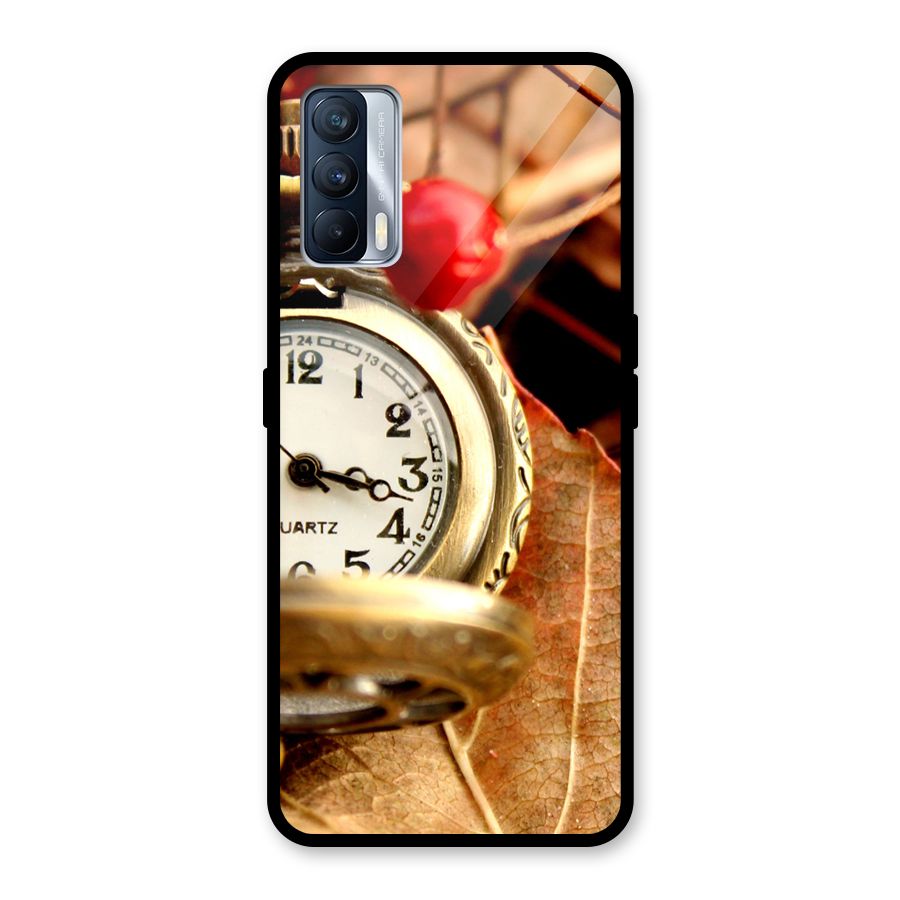 Clock And Cherry Glass Back Case for Realme X7