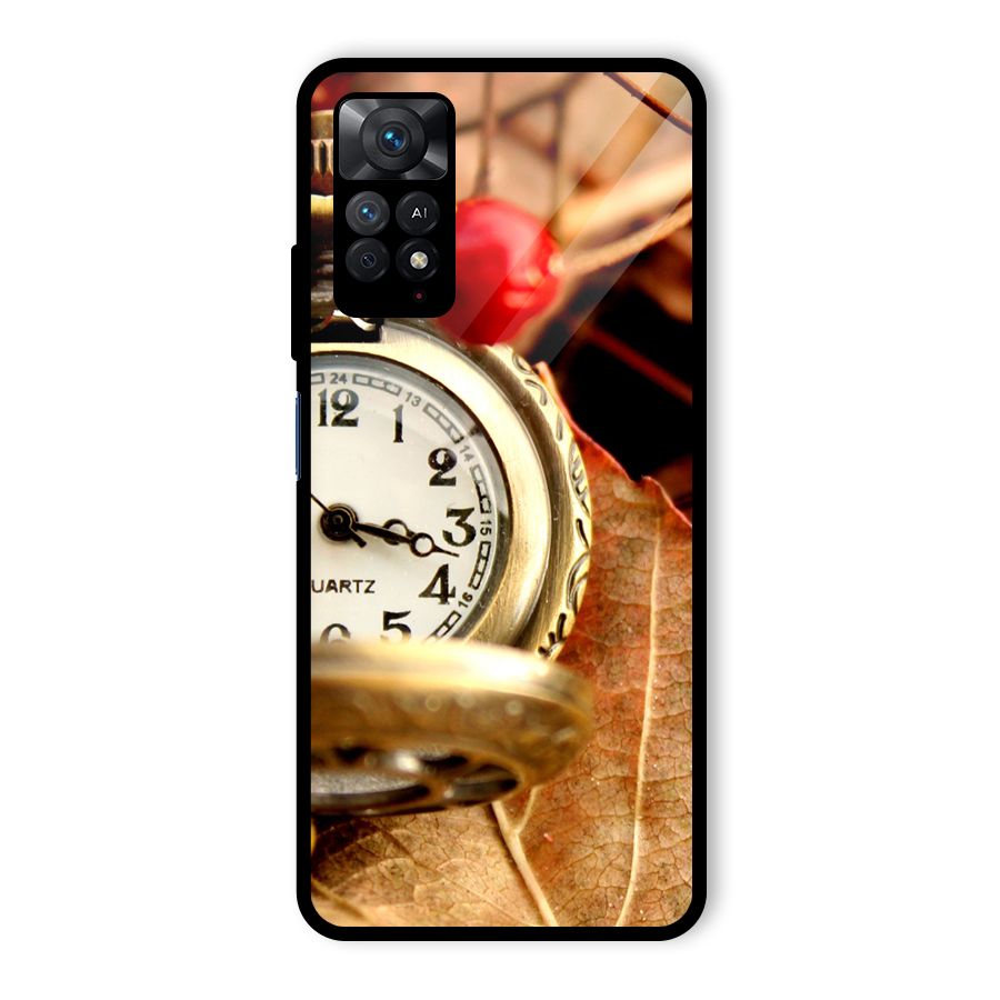 Clock And Cherry Glass Back Case for Redmi Note 11 Pro