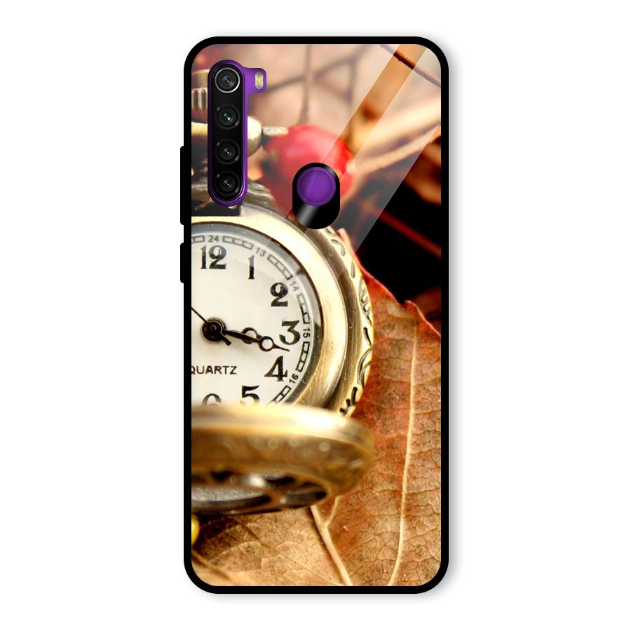 Clock And Cherry Glass Back Case for Redmi Note 8