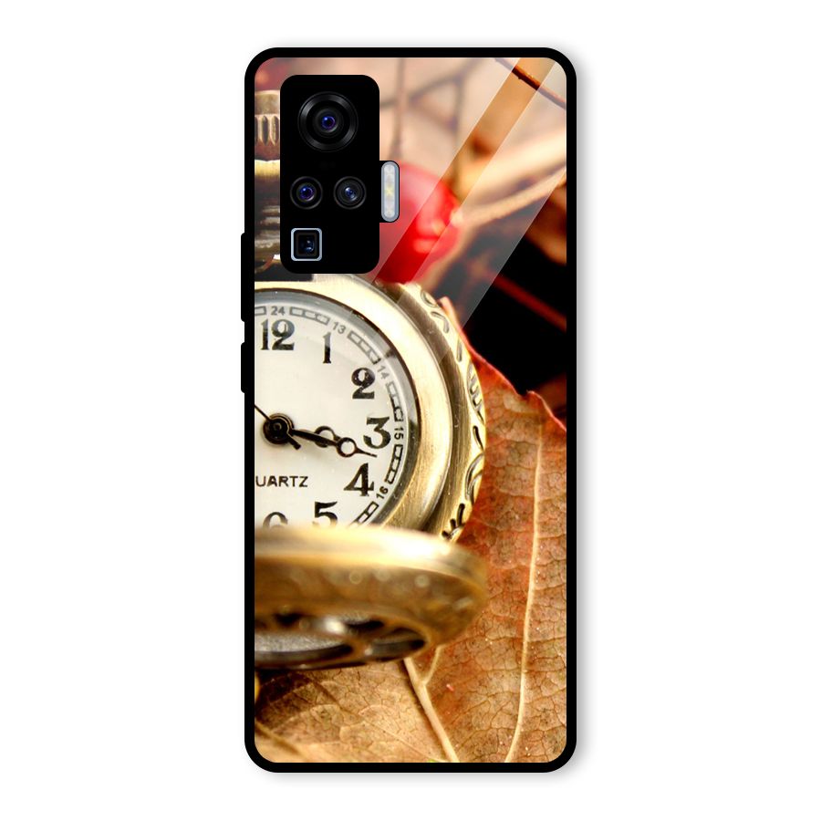 Clock And Cherry Glass Back Case for Vivo X50 Pro