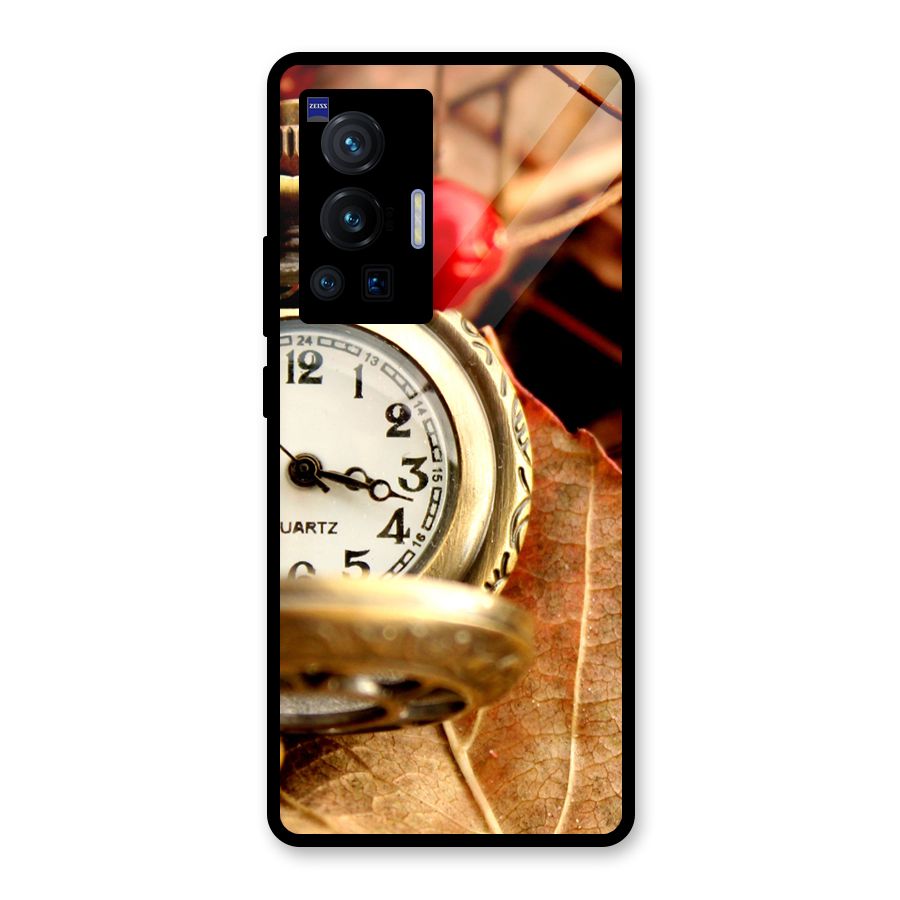 Clock And Cherry Glass Back Case for Vivo X70 Pro