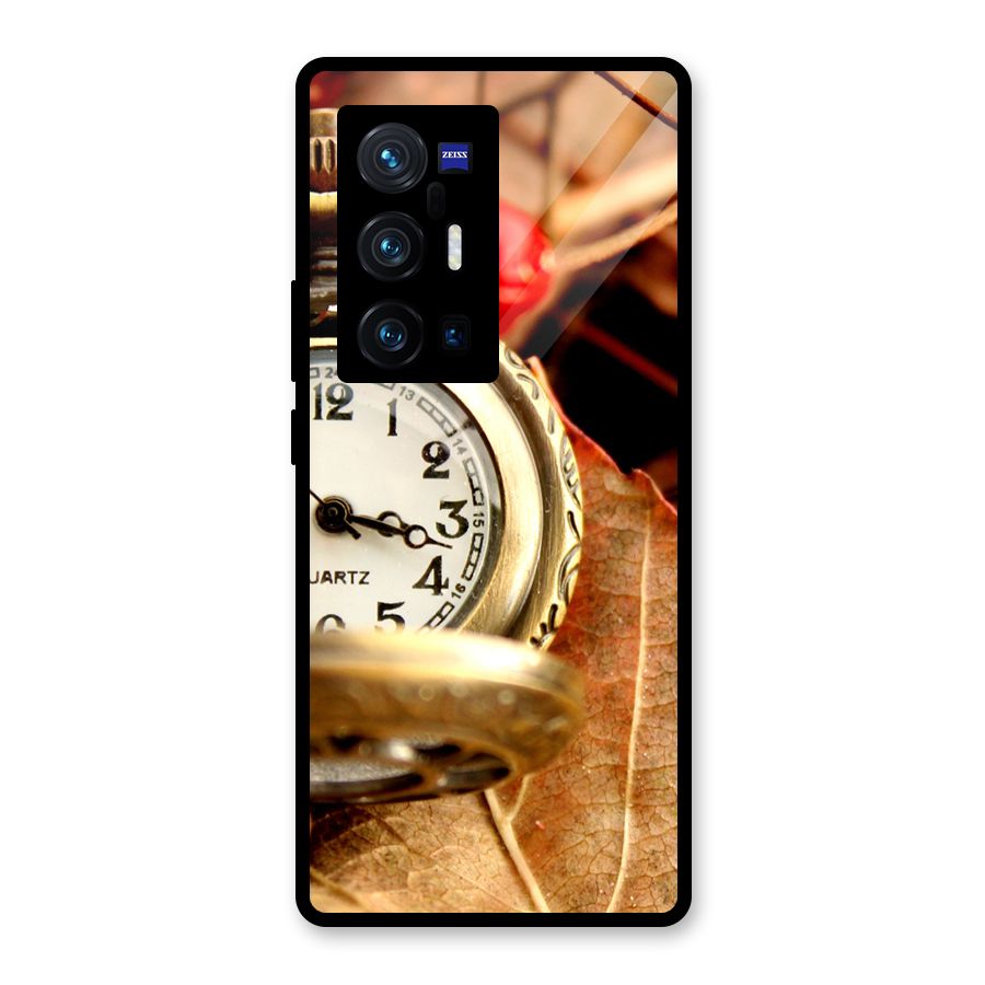 Clock And Cherry Glass Back Case for Vivo X70 Pro Plus
