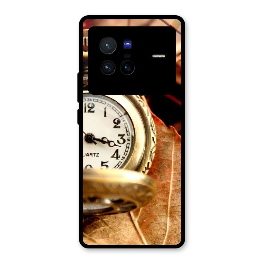Clock And Cherry Glass Back Case for Vivo X80
