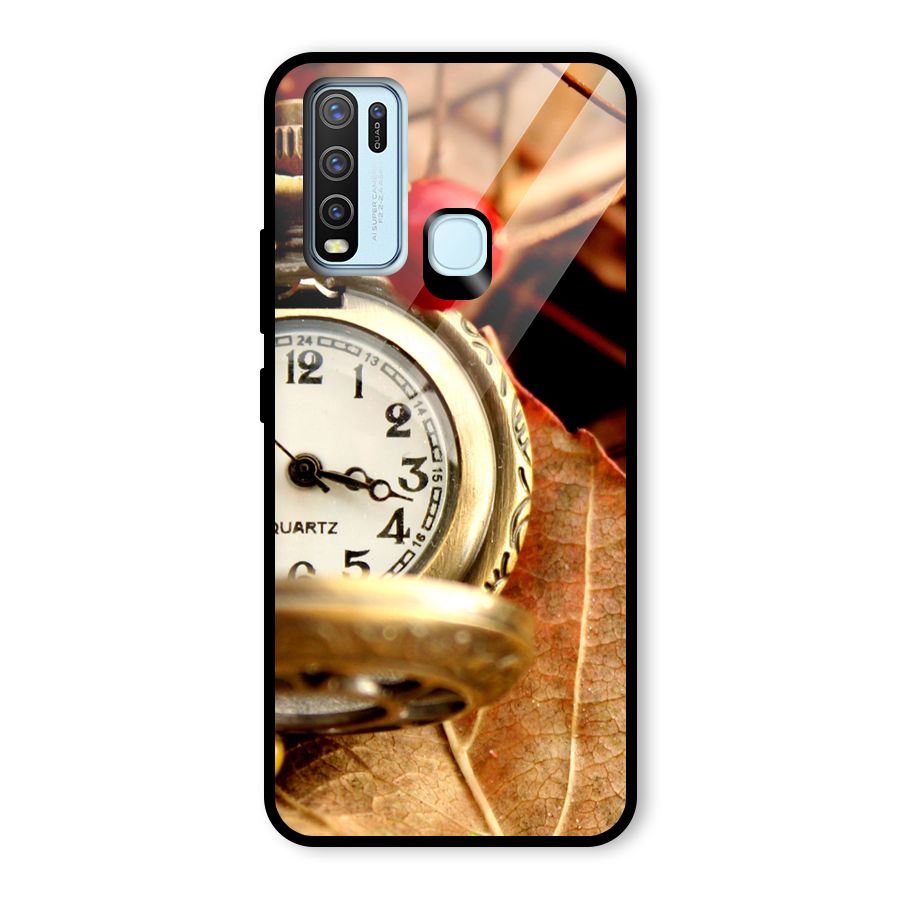 Clock And Cherry Glass Back Case for Vivo Y30