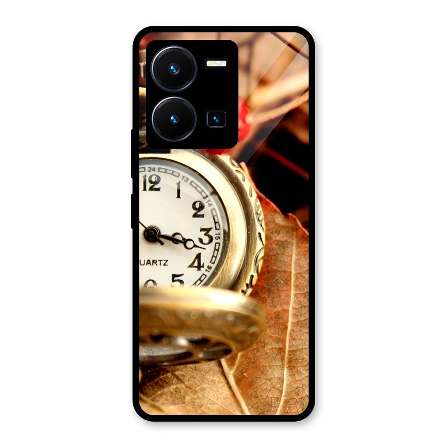 Clock And Cherry Glass Back Case for Vivo Y35