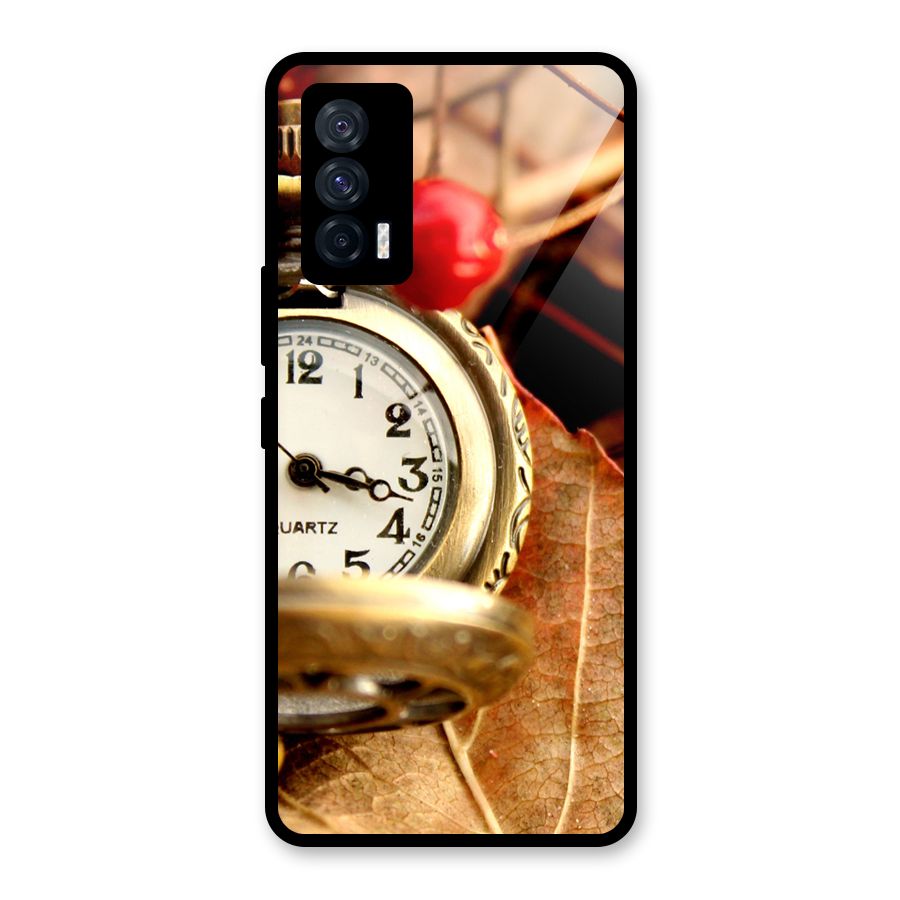 Clock And Cherry Glass Back Case for Vivo iQOO 7 5G
