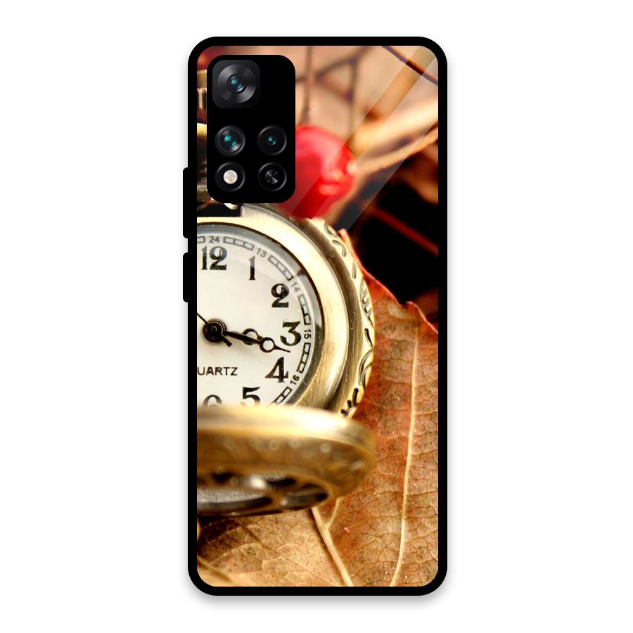 Clock And Cherry Glass Back Case for Xiaomi 11i HyperCharge 5G