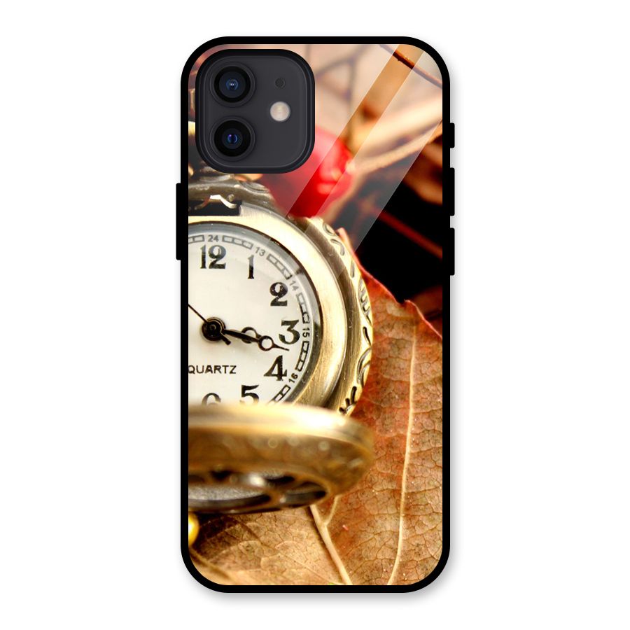 Clock And Cherry Glass Back Case for iPhone 12