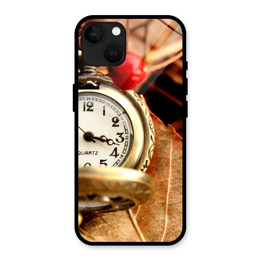 Clock And Cherry Glass Back Case for iPhone 13