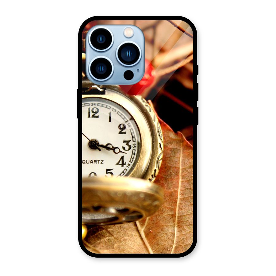 Clock And Cherry Glass Back Case for iPhone 13 Pro