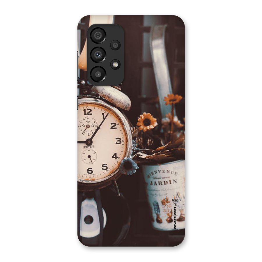 Clock And Flowers Back Case for Galaxy A33 5G