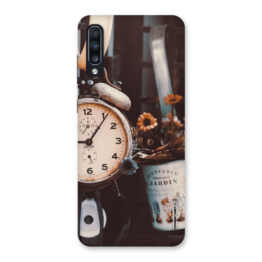 Clock And Flowers Back Case for Galaxy A70