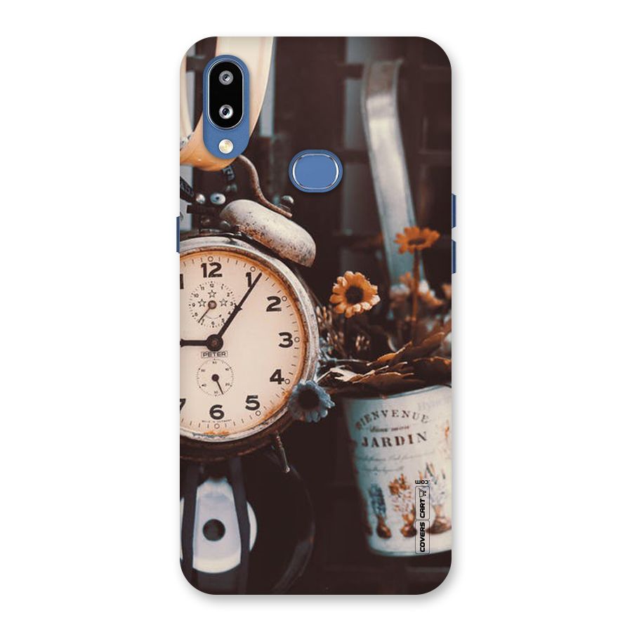 Clock And Flowers Back Case for Galaxy M01s