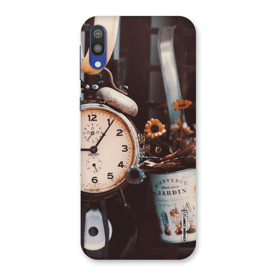 Clock And Flowers Back Case for Galaxy M10