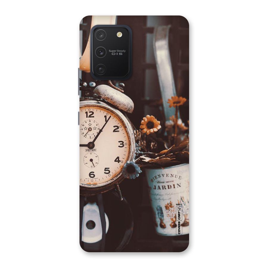 Clock And Flowers Back Case for Galaxy S10 Lite
