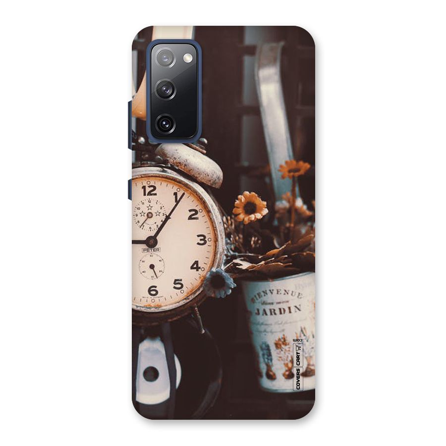 Clock And Flowers Back Case for Galaxy S20 FE