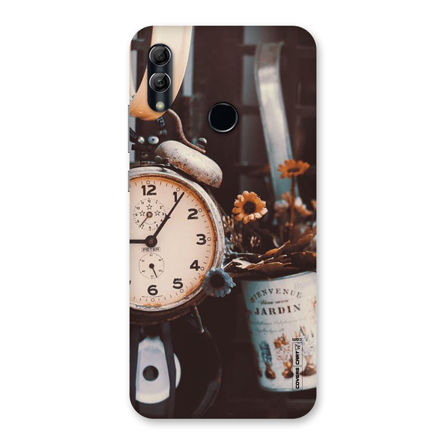 Clock And Flowers Back Case for Honor 10 Lite