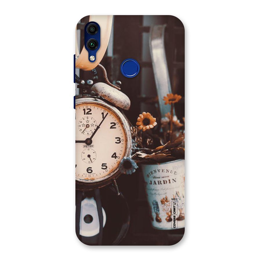 Clock And Flowers Back Case for Honor 8C
