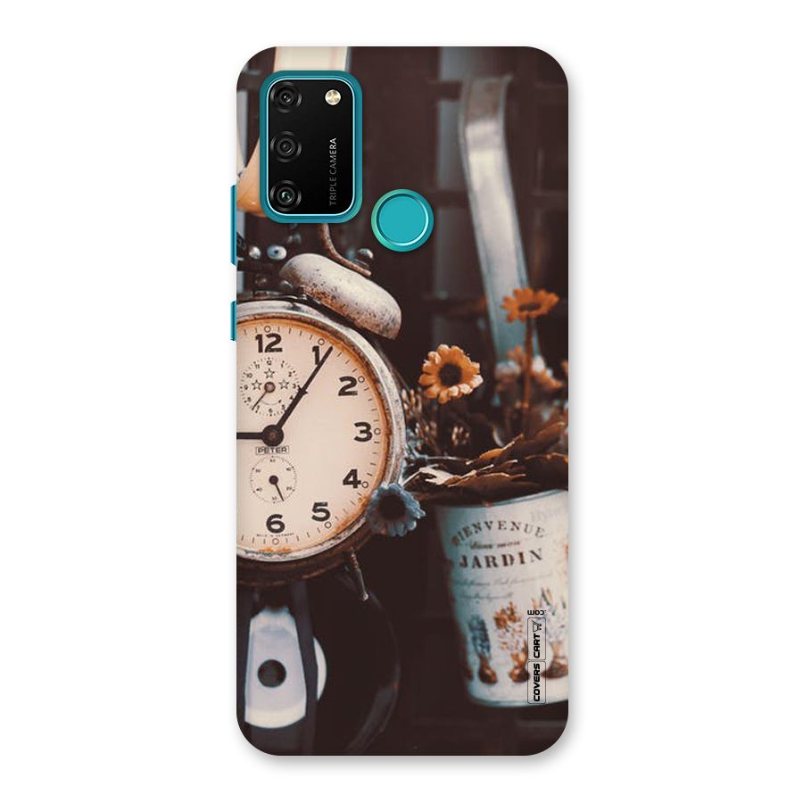 Clock And Flowers Back Case for Honor 9A