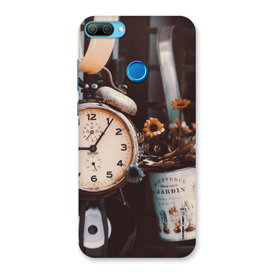Clock And Flowers Back Case for Honor 9N