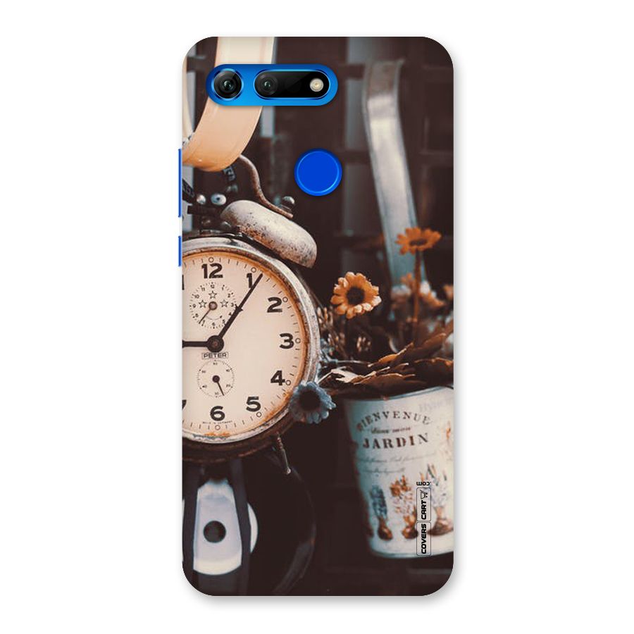 Clock And Flowers Back Case for Honor View 20