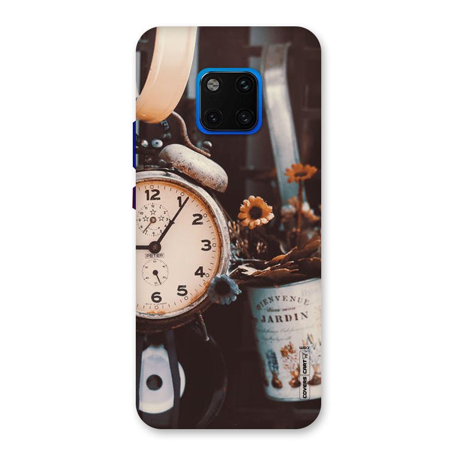 Clock And Flowers Back Case for Huawei Mate 20 Pro