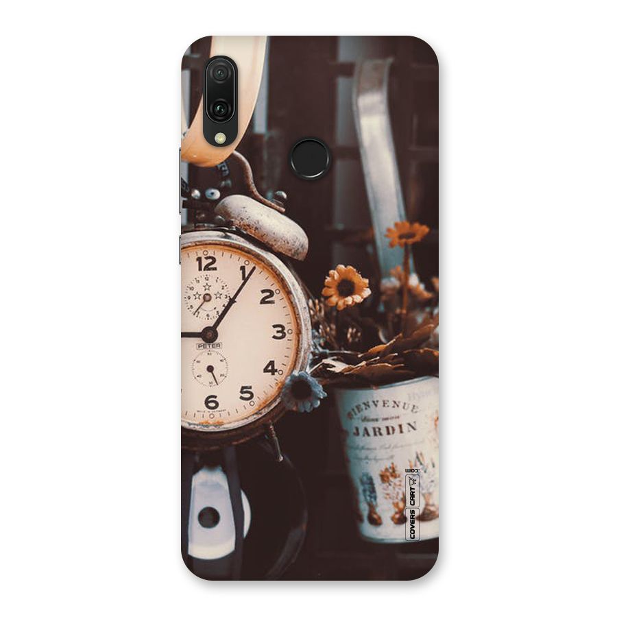 Clock And Flowers Back Case for Huawei Y9 (2019)