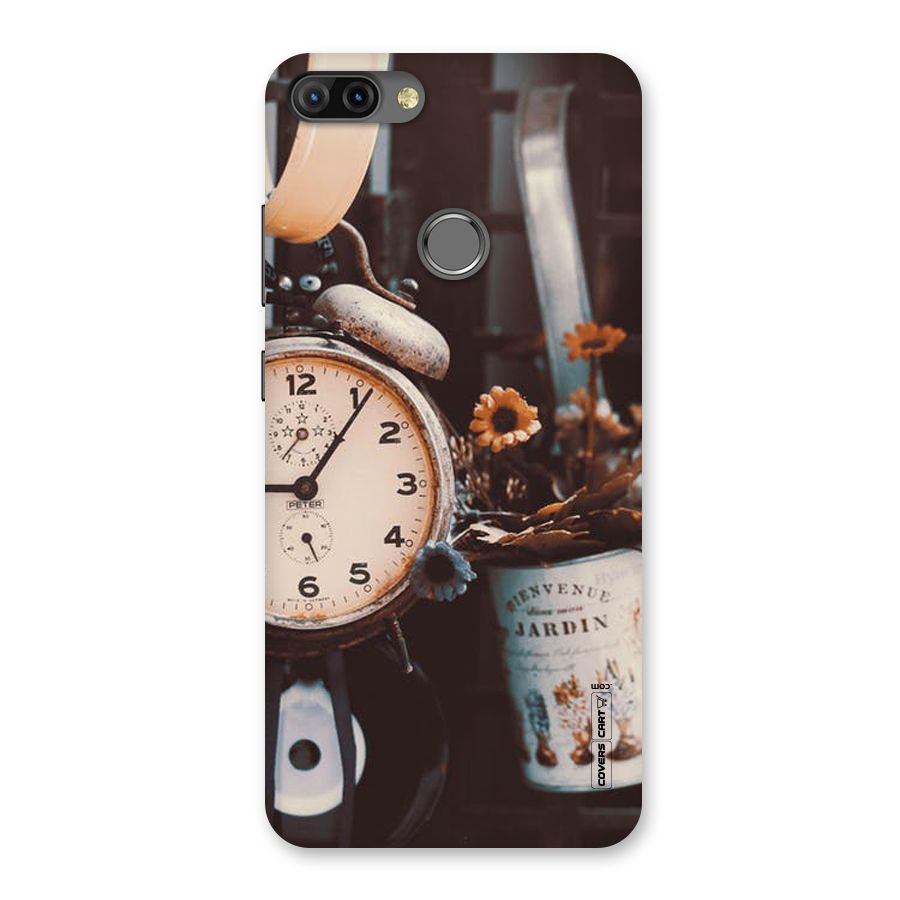Clock And Flowers Back Case for Infinix Hot 6 Pro