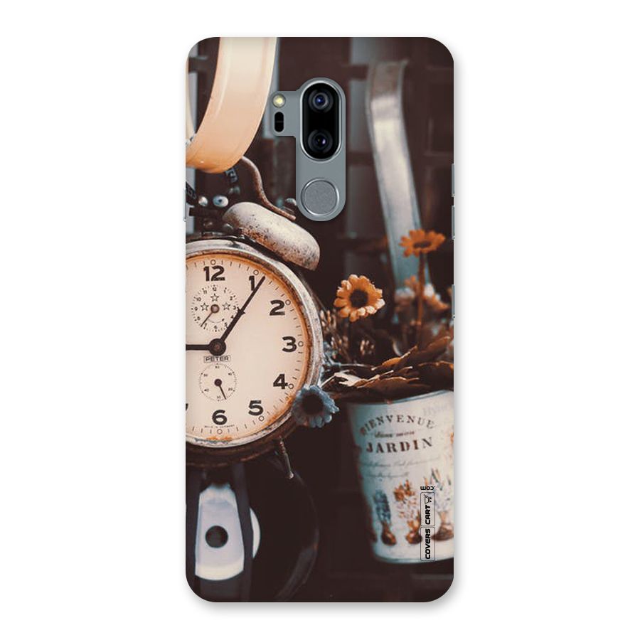 Clock And Flowers Back Case for LG G7