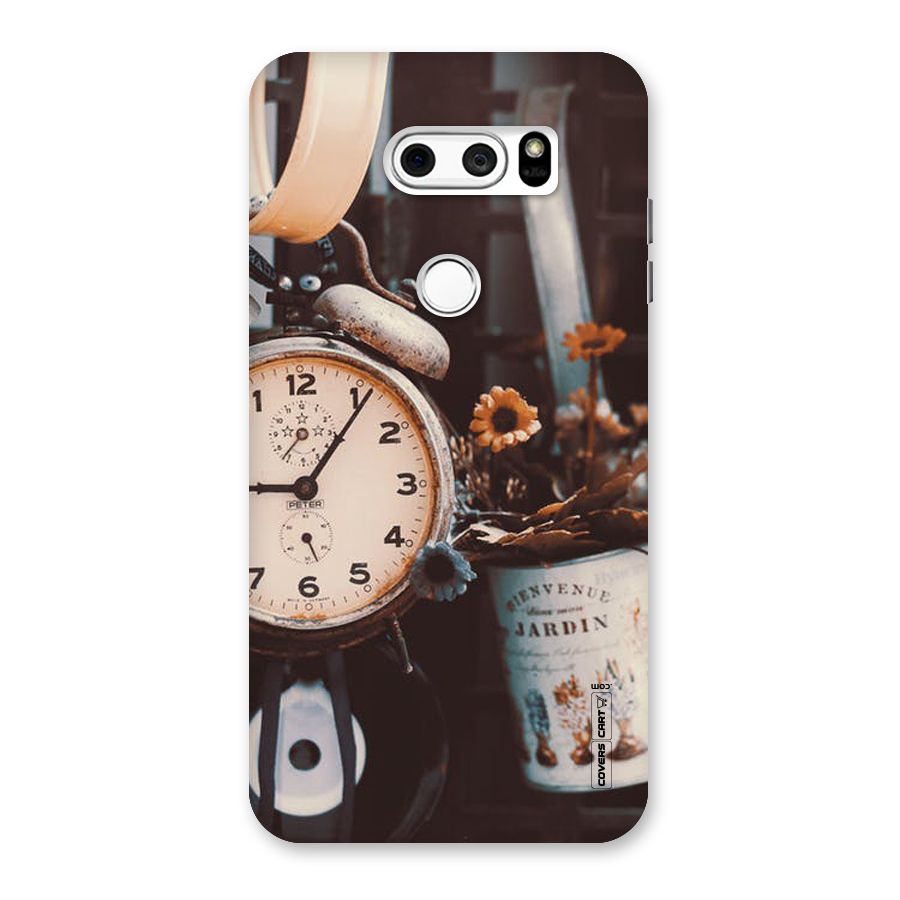 Clock And Flowers Back Case for LG V30
