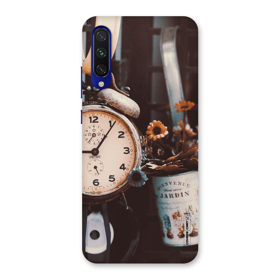 Clock And Flowers Back Case for Mi A3