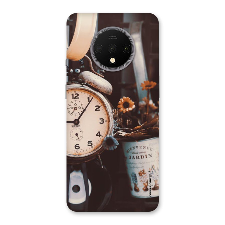 Clock And Flowers Back Case for OnePlus 7T