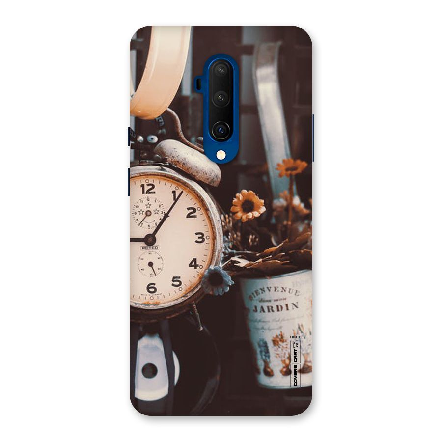 Clock And Flowers Back Case for OnePlus 7T Pro