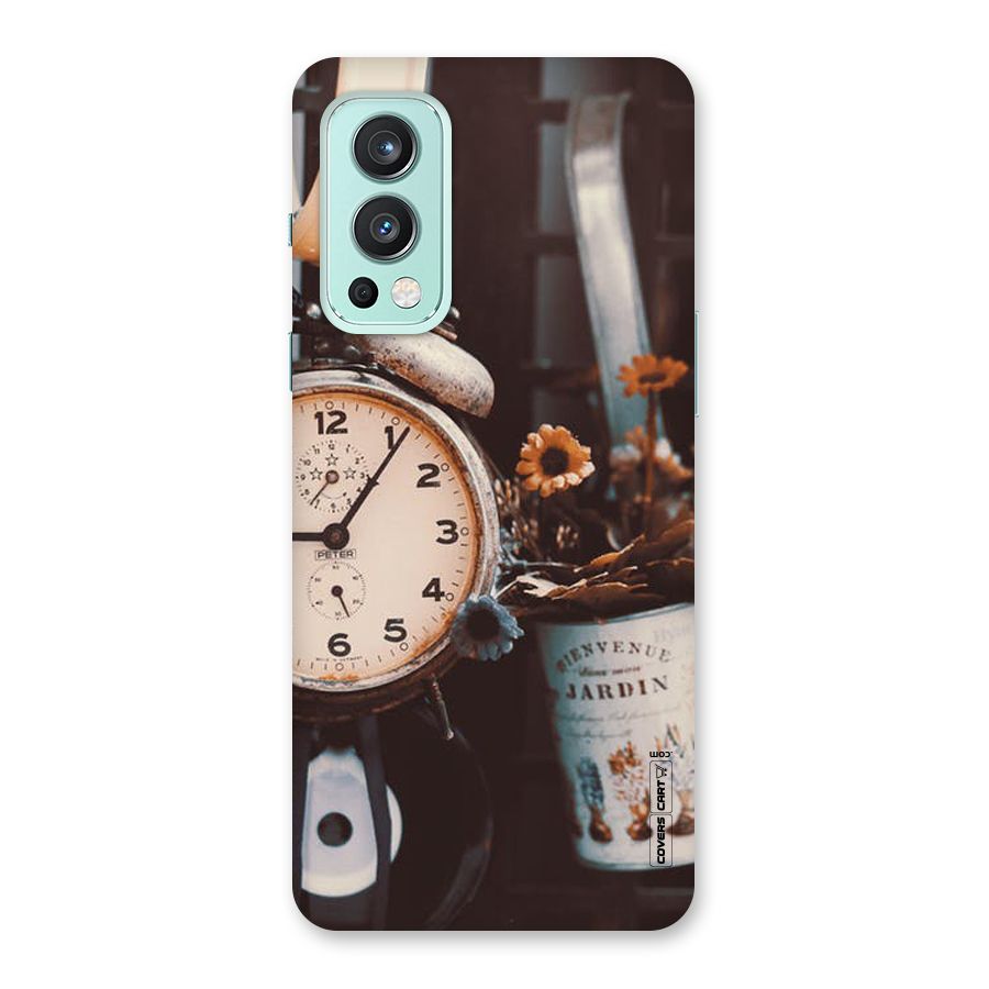 Clock And Flowers Back Case for OnePlus Nord 2 5G