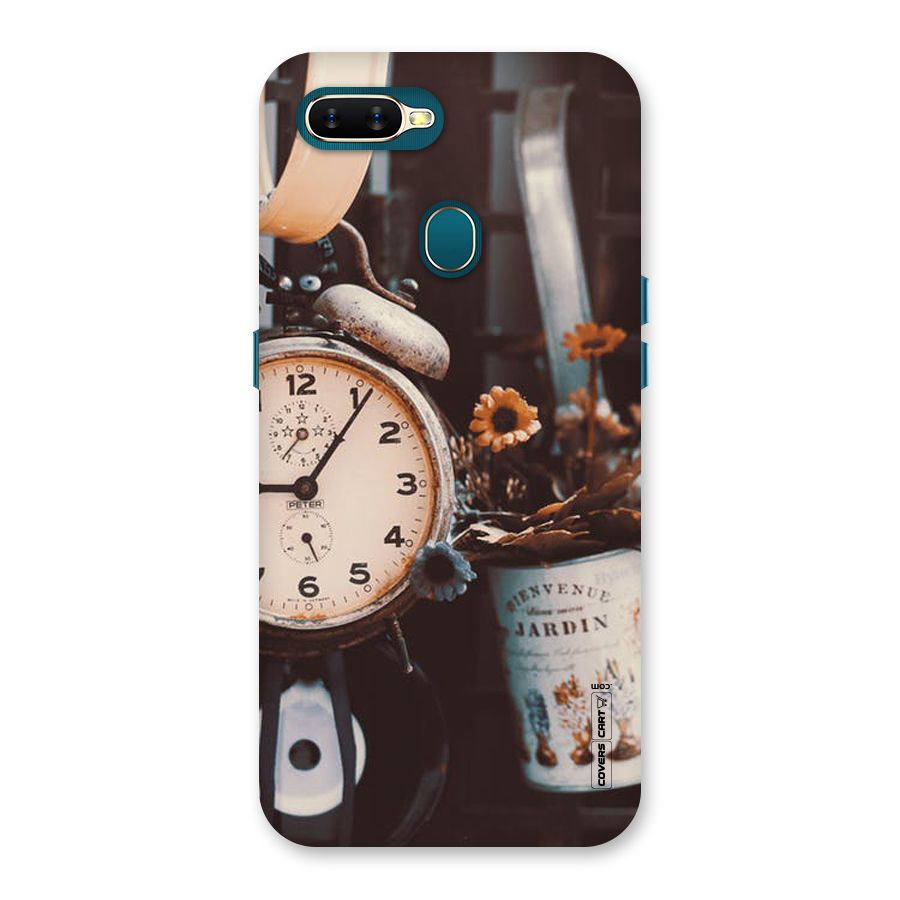 Clock And Flowers Back Case for Oppo A11k