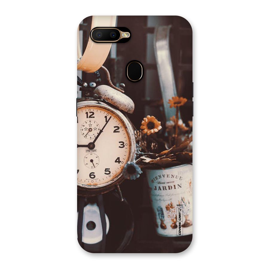 Clock And Flowers Back Case for Oppo A5s