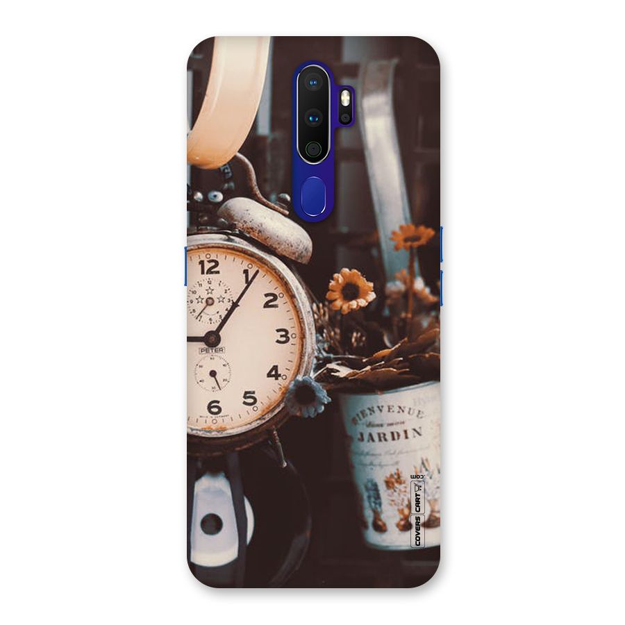 Clock And Flowers Back Case for Oppo A9 (2020)