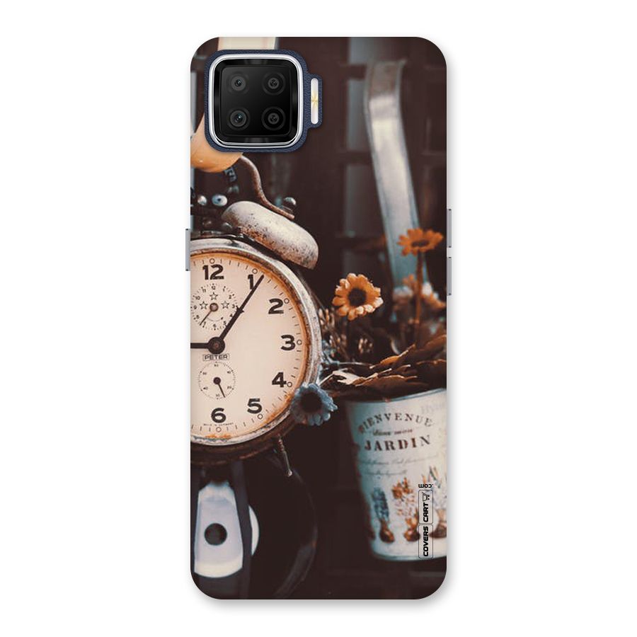 Clock And Flowers Back Case for Oppo F17