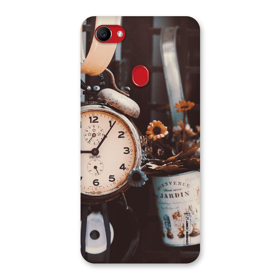 Clock And Flowers Back Case for Oppo F7