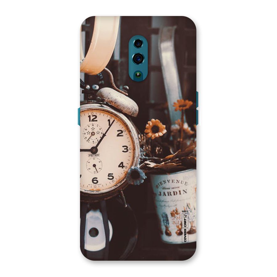 Clock And Flowers Back Case for Oppo Reno