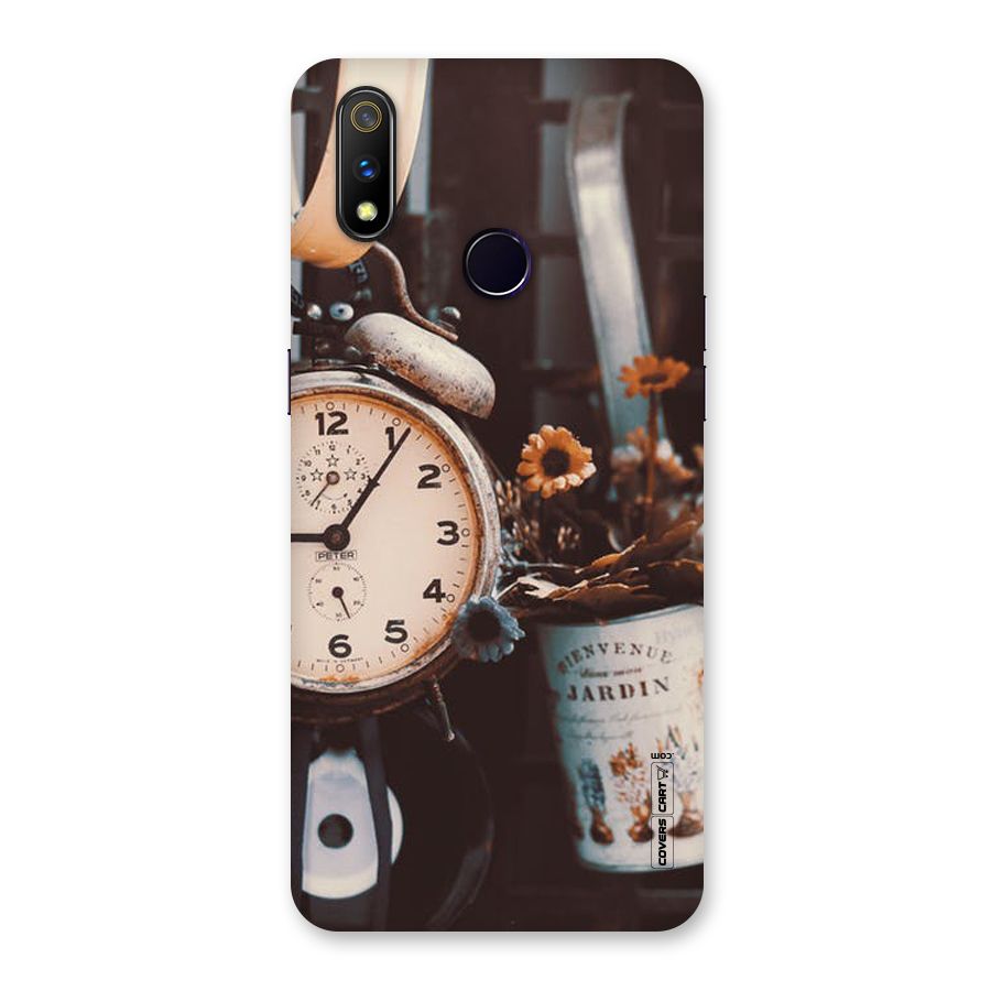 Clock And Flowers Back Case for Realme 3 Pro