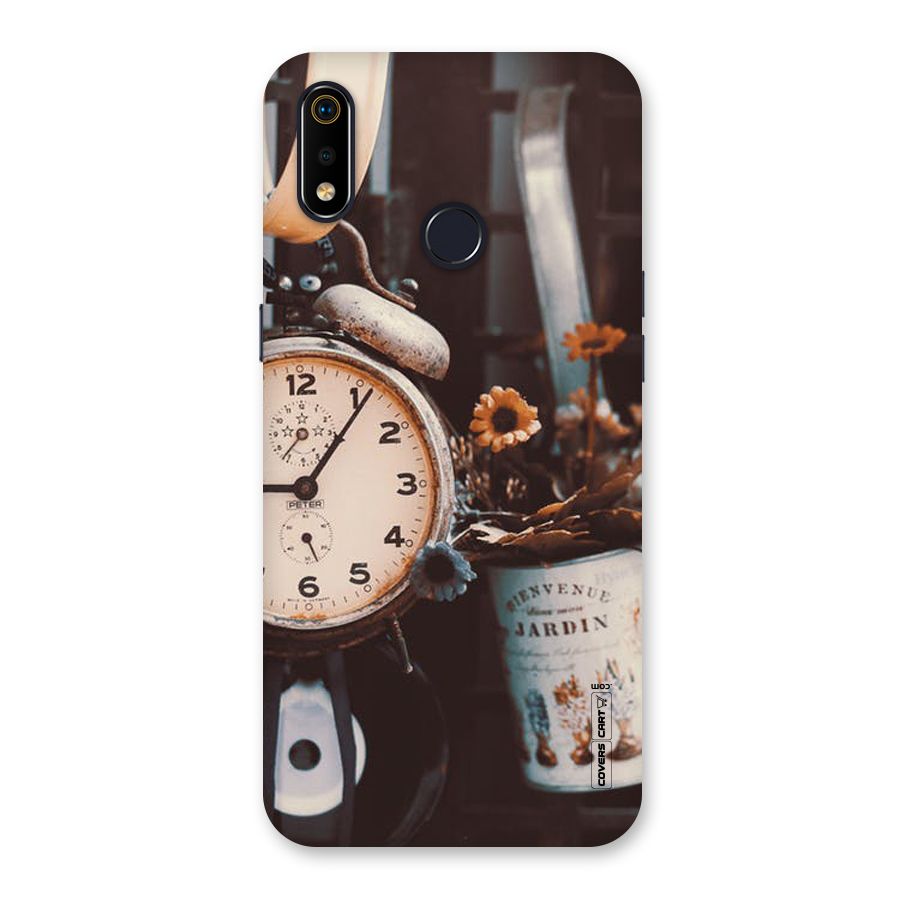 Clock And Flowers Back Case for Realme 3i