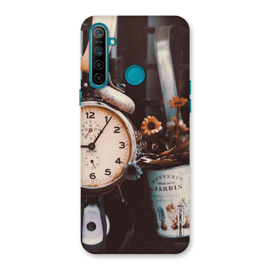 Clock And Flowers Back Case for Realme 5i