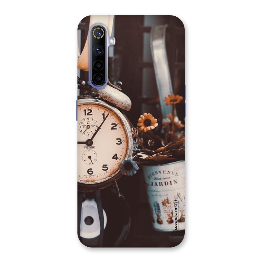 Clock And Flowers Back Case for Realme 6i
