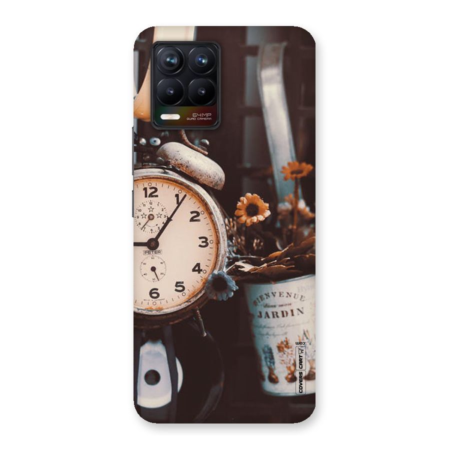 Clock And Flowers Back Case for Realme 8